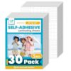 【5 Mil】 Self Adhesive Laminating Sheets, 9 x 12 Inch Laminate Sheets, 30 Pack No Heat Laminating Sheets, Self Sealing Laminating Sheets for Laminator, Round Corner, No Heat, No Machine Needed