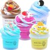 5 Pack Butter Slime,Pink Strawberry, Blue Ice Cream,Two-Toned Colorful Slime,Super Soft and Non-Sticky,Birthday Gifts for Kids,Party Favor for Girls & Boys.