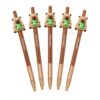 5 Pack Gel Pen, Capybara Gel Pens 0.5 mm Black Ink, Cute Capybara Holding Mini Crocodile Retractable Pens, 5.9 in, 5 Pack