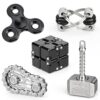 5 Pack Metal Fidget Toys Set, Gear Chain, Hand Hammer & Infinity Cube, Stress Relief Sensory Fidget Toys for Kids Adults, Focus Toy Gift for Boys Girls, Cool Desk Toy for Classroom Office