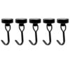 5 Pack Swivel Magnetic Hooks 8.8LBS Heavy Duty Multi-Color Fridge Locker Ha