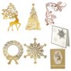 5PCS Christmas Hot Foil Plate, Classic Carbon Steel Die-Cut Foil Plates for Card Making, Scrapbooking, Embossing, Paper Crafts Scrapbooking Arts Crafts Scrapbooking Supplies