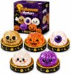 5PCS Halloween Ghost Dumpling Squishy, Cute Ghost Squishy Bao Dumplings Slow Rising Stress Ball Stress Relief Fidget Sensory for Halloween Party Favors Holiday & Birthday Gifts (A-5pcs)