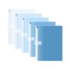 5Pcs Large File Sleeve Clear Document Organizers Filing Folder with Long Clamp Landscape Presentation Folder Art File Holder Set