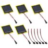 5 Pcs Mini Solar Panel, 3V 0.3W Small Polycrystalline Silicon Solar Cell, with SM Connector and Pre-Wired Terminal, 2.4 x 2.4 in, for DIY Solar Power Projects, Educational Purposes