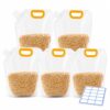 5pcs Reusable Food Storage Bags with Handle, Rice Grain Pantry Organizer for Kitchen，5.5 lb