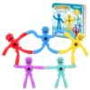 5PCS Robot Travel Toys for Kids, Silicone Sensory Fidget Magnet Robot Toys for Toddlers, Portable Airplane Car Road Trip Activities with Storage Tin, Desk Toys & Christmas Stock Stuffers for Kids 3+