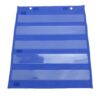 5 Rows Transparent Magnetic Pocket Chart Nylon Durable for Classroom (Blue)
