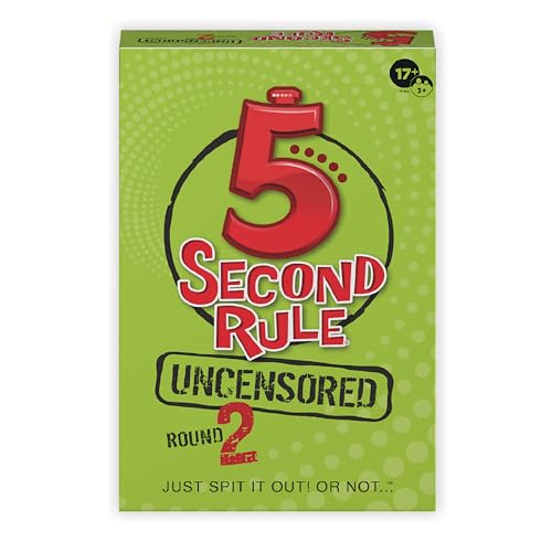 5 Second Rule Uncensored Card Games for Adults - Adult Card Games for Game Night, Travel, Funny Adult Card Game & Icebreaker, Game Nights, Think Fast and Shout Out Answers, Ages 17+