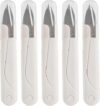 5 sets of U-shaped sewing scissors - stainless steel detail craftsmanship scissors set| Hand-woven protective case scissors| Household sewing thread scissors| Fishing scissors, portable mini scissors