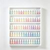 5 Tier Wall Mounted Nail Polish Organizer, P2 MDF Rack Holds 85 Bottles with Acrylic Baffle for Salon Makeup Perfume Essential Oil, Includes Level Tool & Disposable Gloves