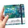 5" x 5" Hardcover Sketch Book,58 Sheets Small Mixed Media Pocket Sketch Pad
