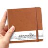 5" x 5" Hardcover Sketch Book,58 Sheets Small Mixed Media Pocket Sketch Pad
