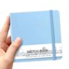 5" x 5" Hardcover Sketch Book,58 Sheets Small Mixed Media Pocket Sketch Pad