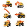 6-in-1 Mini Die Cast Alloy Construction Vehicle Set, Pull Back Toy Cars for 3 4 5 Year Old Boys Girls, Outdoor Boys Girls Toys, Ideal Gift for Birthday Party Favors & Christmas Stocking Stuffers​