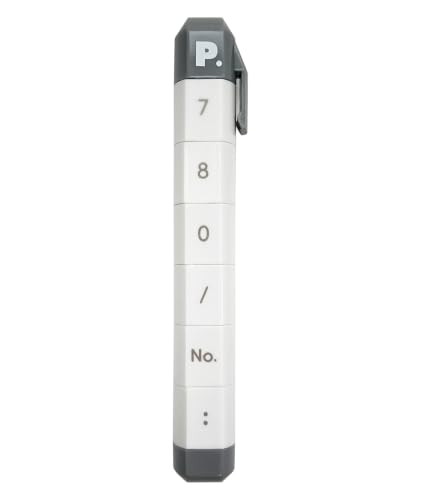 6-in-1 Retractable Pre-Inked Pen Roller Stamp – Rotatable & Detachable Self-Inking Stamp with 6 Patterns – Includes Numbers 7-0 & Symbols,Perfect for Teachers, Planners, Grading, Bullet Journaling