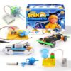 6-in-1 STEM Home Lab Science Kit for Kids Age 8-12, Boys & Girls 9 10 11 13 14 Year Old Educational Adventure Set: Tank & Car Building, Saltwater Generator | Perfect Birthday & Learning Gift for Kids