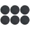 6-Pack Black Rubber Stepping Stones 17.72 Inch, Slip Resistant Outdoor Walkway Stones, Durable UV-Resistant Garden Path Pavers, No Installation Needed