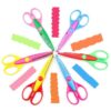 6-Pcs Colorful Scissor Set, 5.12-inch Craft Scissors for Art Class, Stainless Steel Blades with ABS Plastic Handles, Safe Ergonomic DIY Art Cutting Tools for Scrapbook School Card Making & Crafts