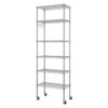 6-Tier Wire Shelving Rack Silver Grey, 55 x 30 x 165 cm