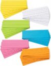 60-Pack Colored Sentence Strips, 3" x 12" Ruled Thick Cardstock Word Strips for Pocket Charts, Handwriting & Sight Words (6 Colors)