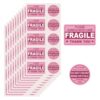 600pcs Fragile Stickers for Shipping Pink Handle with Care Labels Do Not Crush Bend Stickers Thank You Adhesive Round and Rectangular Pink Packing Labels