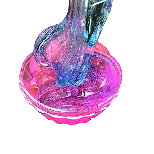 60ml Slime for Kids Putty Slimes Stress Relieve Fluffy Slime Putty Butter Rebound Portable Display Elastic Squeezing Toy Cloud Clay Kit for Kids (Pink + Blue)