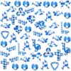 60 Pack 24 Blocks Fidget Snake Cube Mini Twist Magic Snake Puzzle Speed Cubes for Stocking Party Gifts Bag Fillers Party Favors (Blue)