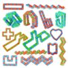 60pcs 24 Links Wacky Tracks Fidget Toys, Snap and Click Sensory Toy Chains, Finger Snake Puzzles for Stress Relief, Kids Birthday Party Favors, Goodie Bag Fillers, Classroom Prizes Assortment