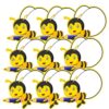 60 Pcs 3 Inch Bees Nameplates and Cut Outs Bee Theme Nametags Cutouts