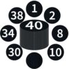 60 Pcs 6" Large Removable Number Spot Markers Black Classroom Floor Stickers with Numbers 1-40 Vinyl Floor Decals Line up Sitting Dots Stickers for Teachers Students for Elementary Preschool