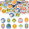 60Pcs Back to School Erasers Bulk, Fun Inspirational Pencil Gifts Erasers for Student Classroom Office Teacher Prizes Stationery Homework Rewards Supplies Party Favors