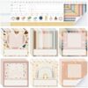 60 Pcs Kid Photo Desk Nameplates Set, Bohemian Composition Classroom Photo Name Tags and Desk Name Tags, Self-Adhesive Student Name Plates for Back to School Preschool Elementary Teaching Supplies