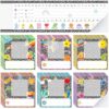 60 Pcs Kid Photo Desk Nameplates Set, Composition Classroom Photo Name Tags and Desk Name Tags, Self-Adhesive Student Name Plates for Back to School Preschool Elementary Teaching Supplies