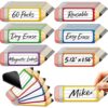 60Pcs Pencil Shaped Magnetic Name Tags, Reusable Whiteboard Name Labels, Classroom Name Dry Erase Stickers for Lockers, School, Office, Fridge & Gift Giving (Pencil 6 Colors)