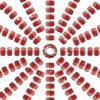 60 PCS Rhinestone Large Hole Beads, Red Shiny European Craft Bead Rhinestone Lampwork Fairy Wand Garden Beads Large Hole Spacer Bead for DIY Charms Bracelet Necklace Pen Jewelry Making Supplies