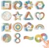 60 Pcs Sensory Stickers, 2 Textured Surfaces Calm Stickers, Fidget Strips for Anxiety Relief for Adults, Mindfulness Textured Stickers for Office Desk Classroom