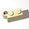 60 Piece Hinge Brick 1x4 Swivel Base, Tan, Compatible with Lego Parts 3831