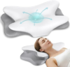 Cervical Neck Pillow for Pain Relief – Ergonomic Side Sleeper Pillow for Neck Support, Contour Pillow for Bed Sleeping, Cooling Memory Foam Pillows Orthopedic Pillow for Back Stoma