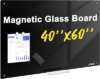 AFAMT Magnetic Dry Erase Board, 40″ x 60″ Glass Whiteboard, 4mm Tempered Glass, Strong Magnetic Surface, No Ghosting, Large Frameless Mounted Glass White Board for Office, Home, School