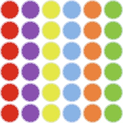 36Pcs 6 Inch Floor Stickers for Classroom, Floor Dots for Line up Markers Self Adhesive Vinyl Floor Decals for Preschool and Kindergarten Elementary Teachers (Classic Style)