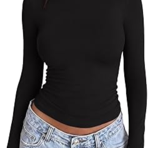 REORIA Women Line Slim Fit Ruched Tops
