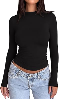REORIA Women Line Slim Fit Ruched Tops