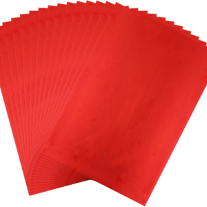 Briartw 20x29cm Hot Foil Paper 50 Sheets Pack Toner Reactive Foil Hot Stamping Foil Paper by Laser Printer and Laminator for Scrapbooking Craft Cardmaking DIY Album (Red, 50 Sheets)