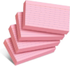 Pink Index Cards 3×5 Inch – 200 Count, Ruled Index Flash Cards for Studying, 180GSM Pink Note Cards 3×5 Lined Index Cards, Flashcards 3 x 5 Notecards Lined College Ruled Study Card for Office