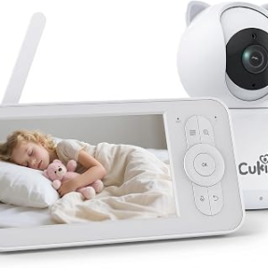 Baby Monitor with Camera and Audio, 5″ Video Baby Monitor No WiFi, Secure FHSS Connection, Night Vision, 2-Way Talk, VOX Cry Detection, Temperature Sensor, Lullabies, Indoor