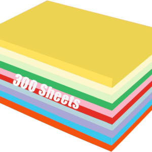 300 Sheets Colored Paper A4 Origami Printer Copy Multipurpose Printing Paper for DIY Craft Scrapbook Office 8.3″ X 11.7″, 10 Assorted Colors（70 gsm）