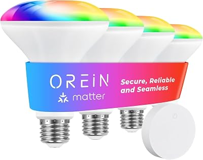 Matter BR30 Smart Light Bulbs 4 Pack