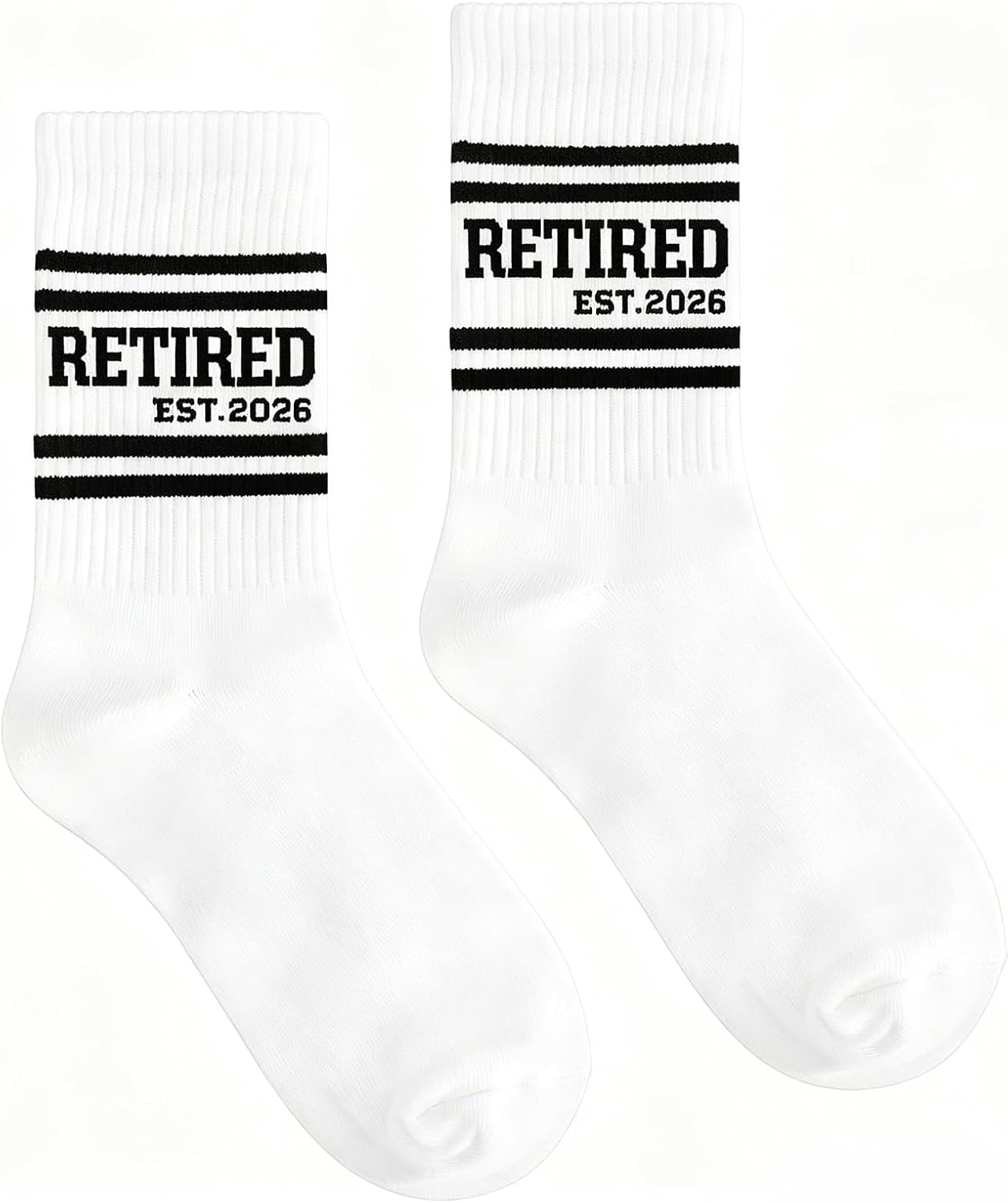 Gifts for Dad and Mom Socks - Funny Black White Cotton Crew Socks, Anniversary Birthday Gifts for New Parents