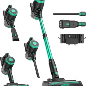 Zefiro 450W Cordless Vacuum Cleaner,45Mins Runtime Vacuum Cleaners for Home, Anti-Tangle and 1.5L Dust Cup, Lightweight Vacuum for Hardwood Floor Carpet Pet Hair